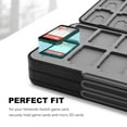thumbnail image 4 of Nintendo Switch Game Case - Black Holder With 72 Card Slots & 24 Micro SD Slots, Hard Shell, Silicone Lining, 4 of 7