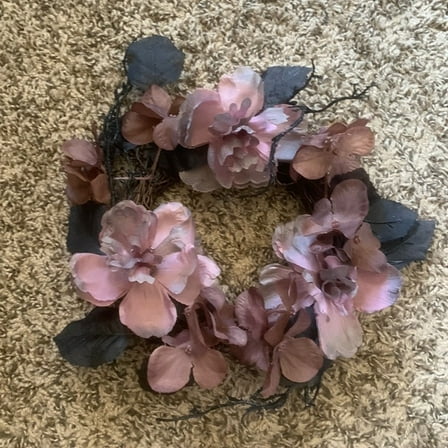 Mini 7-Inch Halloween Wreath, Mauve/Purple, 2-Pack