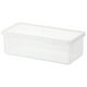 thumbnail image 2 of Organizador de caja de lápices de plástico de capacidad extra grande | Caja de almacenamiento transparente translúcida apilable | Asas de tapa herméticas | Estuche de útiles escolares de oficina, 2 of 8