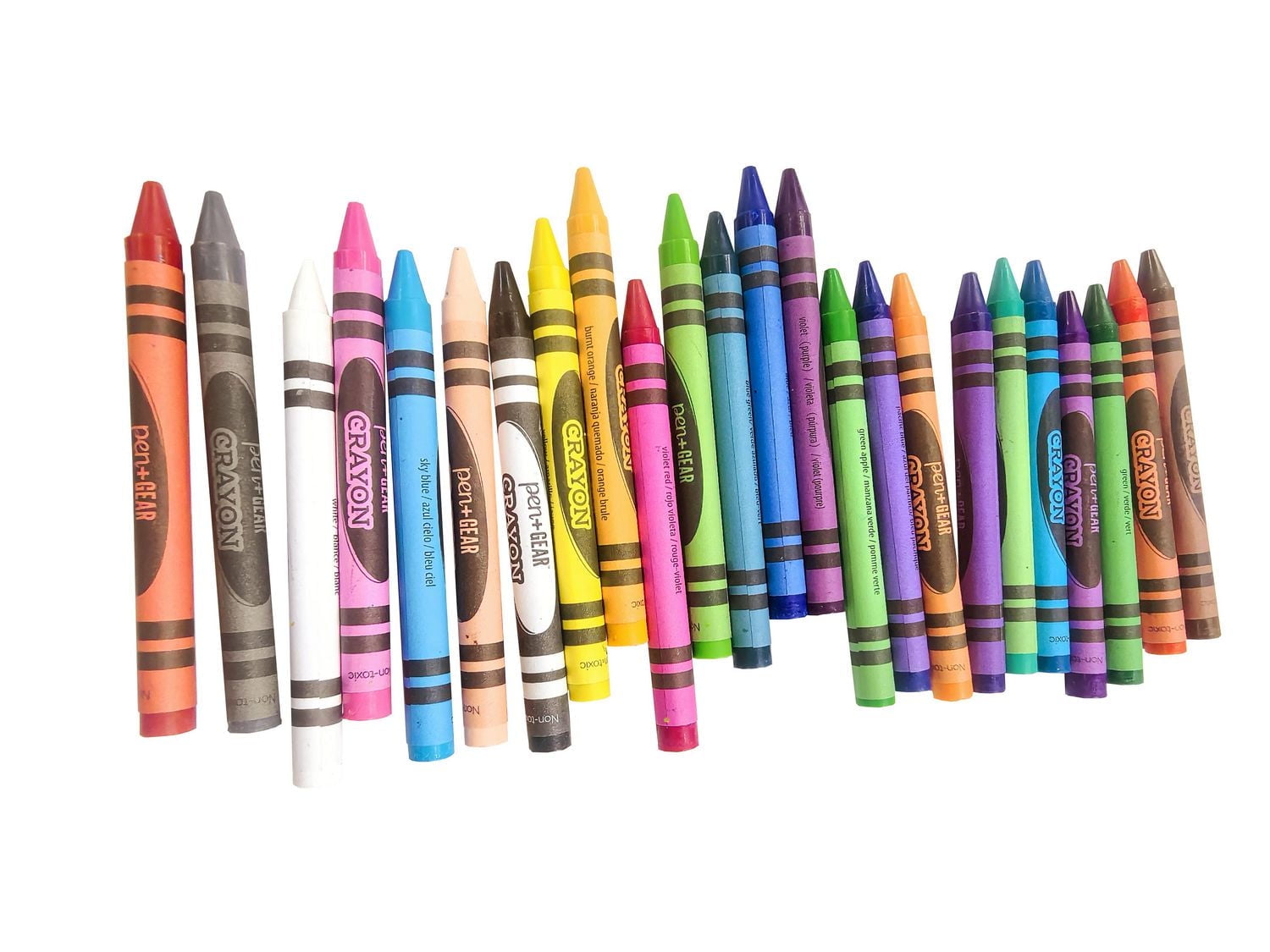 PEN+GEAR 24CT Crayons emballés dans une boîte en papier CRAYONS PLAYDAY 24CT