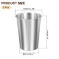 thumbnail image 2 of 4 Pcs 304 Stainless Steel Cups,13.52oz/400ml Water Glasses Cup Metal Tumbler Silver, 2 of 7