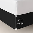 thumbnail image 4 of Box Spring Cover Queen Size, Alternates for Bed Skirt, Smooth and Elastic Woven Material Wrap Around 4 Sides of The Box Spring, Wrinkle & Fading Resistant, Washable, Dustproof, Black, 4 of 4