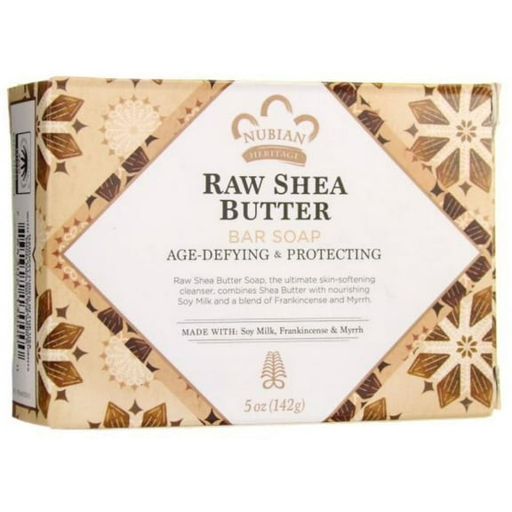Nubian Heritage Raw Shea Butter Bar Soap 5 oz (Pack of 2)