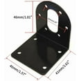 thumbnail image 2 of CHANCS 37mm DC Gear Motors Mounting Black Bracket L-Shape Fixed Seat Gear Reduction Motor Holder for 37mm Small GearMotor Series 2PCS, 2 of 5