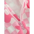thumbnail image 5 of Springcmy Baby Girls One-Piece Swimsuit Toddler Long Sleeve Rush Guard Bikini Zipper Front Swimwear Bathing Suit Pink 6-9 Months, 5 of 7