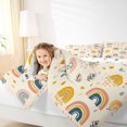 thumbnail image 4 of Manfei Cute Rainbow Bedding Comforter Set,Kawaii Flowers Twin Comforter Sets,Beige Brown Bedding Set For Girls Kids,Microfiber Bedroom Decor Reversible,2pcs, 4 of 8