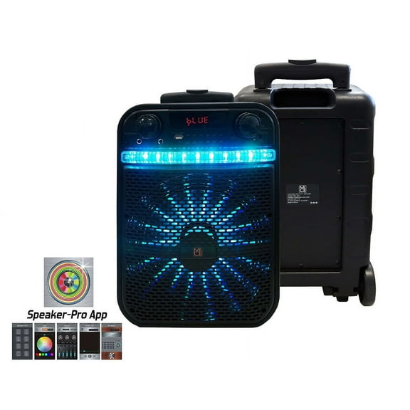 MR Dj ACE Bluetooth Speaker<BR/>15" Portable Speaker with Bluetooth/Rechargeable Battery and App Control
