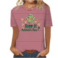 thumbnail image 1 of Camisetas Casuales de Mujer Nueva Moda Impresa Cuello Tripulado Manga Corta, Top Ligero para Diario Y Fiesta, 1 of 4