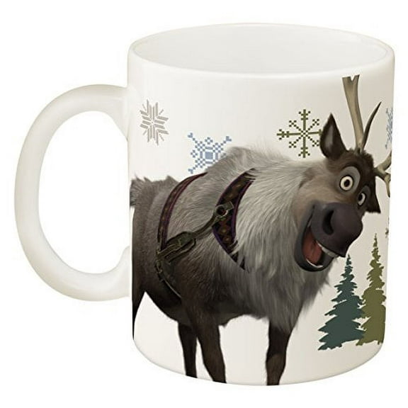 Zak! Designs Ceramic Mug with Olaf and Sven from Frozen, 11.5 oz