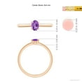 thumbnail image 5 of ANGARA Natural 0.4 Ct. Amethyst Solitaire Stackable Ring in 14K Rose Gold for Women (Ring Size: 11.5), 5 of 10