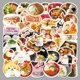 thumbnail image 2 of Pegatinas de vinilo impermeable para comida japonesa, sushi y ramen, 50 unidades, 2 of 2