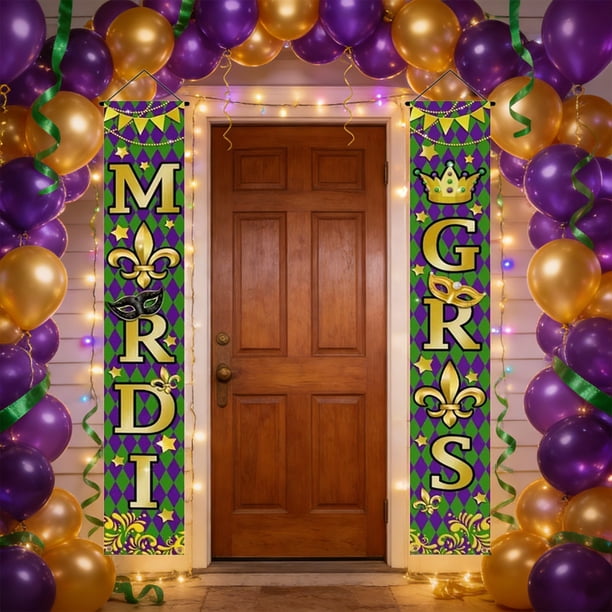 Decoración de Carnaval, Ambientes de Fiesta, Banderas Colgantes, Festival de Mardi Gras, Coplas, Pancartas