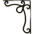 thumbnail image 4 of Ekena Millwork 2"W x 12"D x 15"H Orleans Wrought Iron Bracket, (Triple center brace), Antiqued Warm Silver, 4 of 8