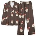 thumbnail image 7 of Censtreet Christmas Womens Pajama Sets 2 Piece Long Sleeve Sleepwear Soft Button Down Pjs Lounge Set, 7 of 7