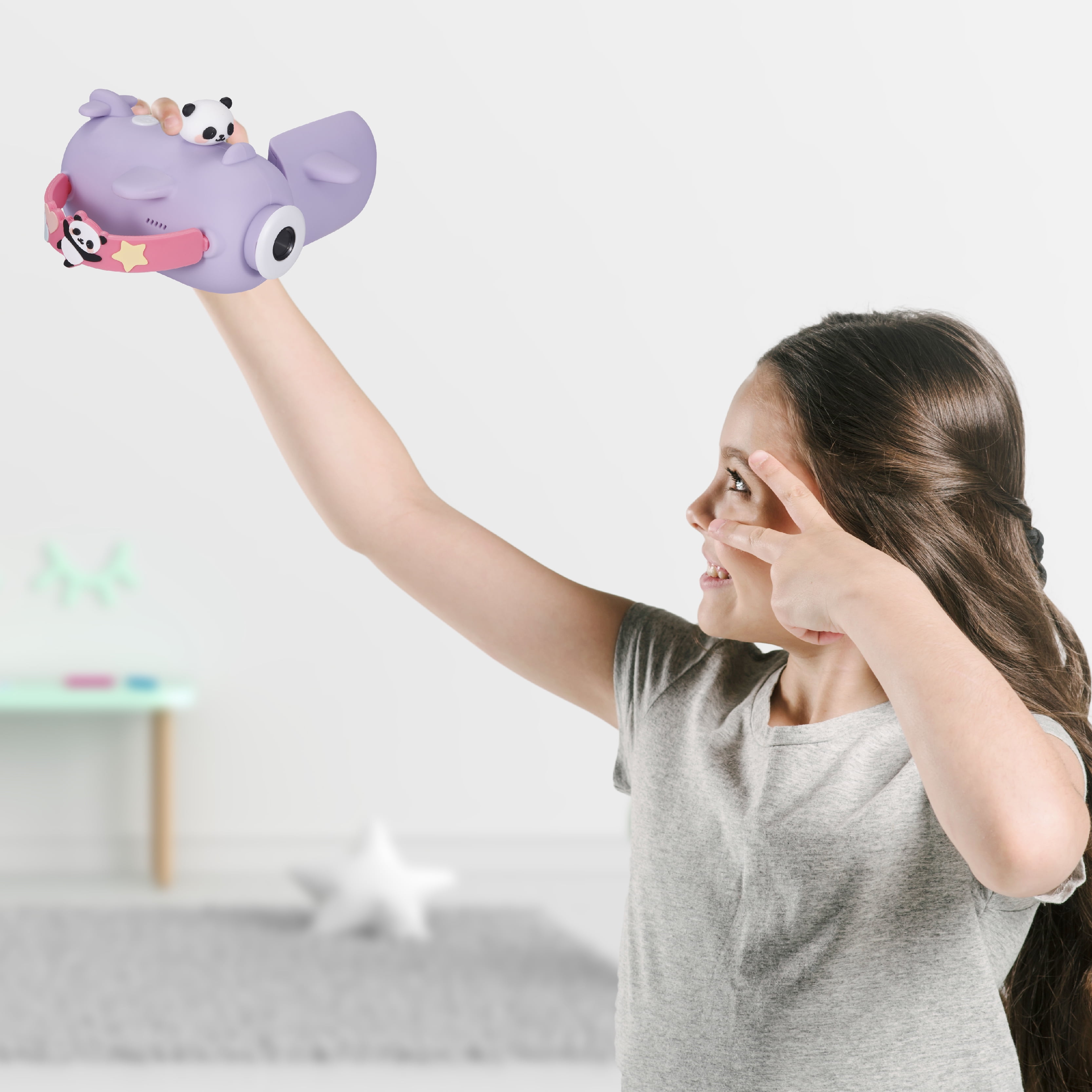 Vivitar Kidztech Camcorder for Kids, Purple Panda Digital Video Camera, Digital Zoom, Micro SD, Single Pack
