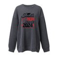 thumbnail image 2 of Gibobby Sudadera oversize mujer Sudaderas de Halloween para mujer camisetas de otoño y día festivo con cuello redondo(Gris oscuro,XL), 2 of 3