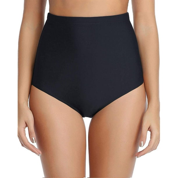 Women's Ultra High Waisted Bikini Bottom Tummy Control Swimwear UPF50+  Swimsuit Brief