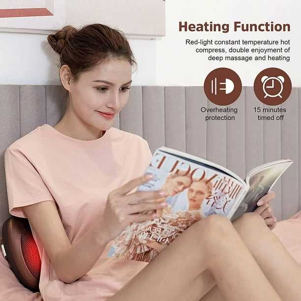 HAUEA Back Massager with 8 Rollers Kneading Back and Neck Massager