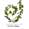 thumbnail image 3 of 1PC Artificial Lemon Garland with Lifelike Leaves, Yellow Fruit Vine for Spring Summer Home Decor, Indoor Outdoor Mantel & Wedding Greenery, 3 of 6