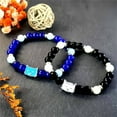thumbnail image 4 of Jierger Popular Halloween Luminous Bead Bracelet Alloy Double Luminous Cat Undead Festival Festival Bracelet, Halloween Christmas Valentine Jewelry Gift for Women and Girls, 4 of 4