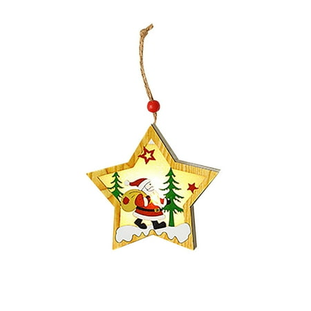 

Veki Christmas Lights Ornaments Christmas Lights Wooden Ornaments Christmas Tree Santa Deer Wooden Pendants With Lights Party Gifts Decorative Supplies Cookie Decorating Set Holiday