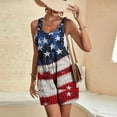thumbnail image 4 of Awdenio Jumpsuits for Women Casual Loose Fit Adjustable Strap Shorts Overalls 4th of July Jumpsuit for Women, 4 of 7