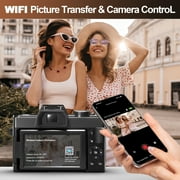 NBD S110 5K Digital Camera for Photography, 48MP Autofocus Vlogging Camera with 32GB TF Card, Black