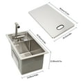 thumbnail image 2 of Silver 304 Stainless Steel 16.9 × 9.8 × 8.7 in Rectangular Single Bowl Sink, 2 of 23
