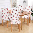 thumbnail image 2 of Yayeee 2 Pack Dining Chair Covers Stretch Parson Chairs Slipcovers Seat Protector, Cute Santa Hats Pattern, 2 of 6
