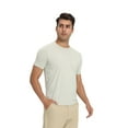 thumbnail image 6 of Zfeel Short Sleeve Crewneck T-Shirt, Men's 100% Cotton Super-Soft Blank Tee, Cream, 2XL, 6 of 6
