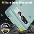 thumbnail image 7 of Dteck for Google Pixel 7 Pro Case with Kickstand, Hybrid Shockproof Bumper Rugged Case Hard Protective Cover for Google Pixel 7 Pro,Mint, 7 of 7