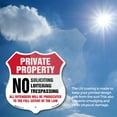 thumbnail image 5 of Private Property Shield Label Set No Soliciting Loitering Trespassing All Offenders Will Be Prosecuted To The Full Extent Of Law 6 inch X 6 inch Shield Shaped Commercial Grade Plastic, 5 of 6