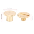 thumbnail image 3 of Flat Head Rivets Stud Fasteners 10Pcs Ledger Nail Screw Pair Lock Knurling Slot Brass Leathercraft Rivets, 3 of 8