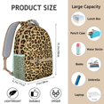 thumbnail image 3 of Everyday School Bag with Unique Leopard and Tropical Animal Print, Lightweight Student Backpack Featuring Fashionable Glitter Spots and Abstract Patterns, 3 of 6
