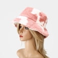 thumbnail image 5 of Charmgo Trucker Hat Clearance, Winter Printed Thick Bucket Warm Hat Bucket Cap Basin Hat for Women Men Bucket Hat Baseball Cap, Sun Hats for Women Pink, 5 of 5