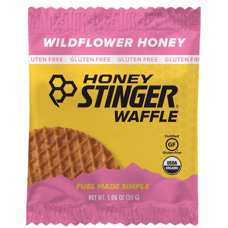 Honey Stinger Organic Gluten Free Waffle, Wildflower Honey, 16 count