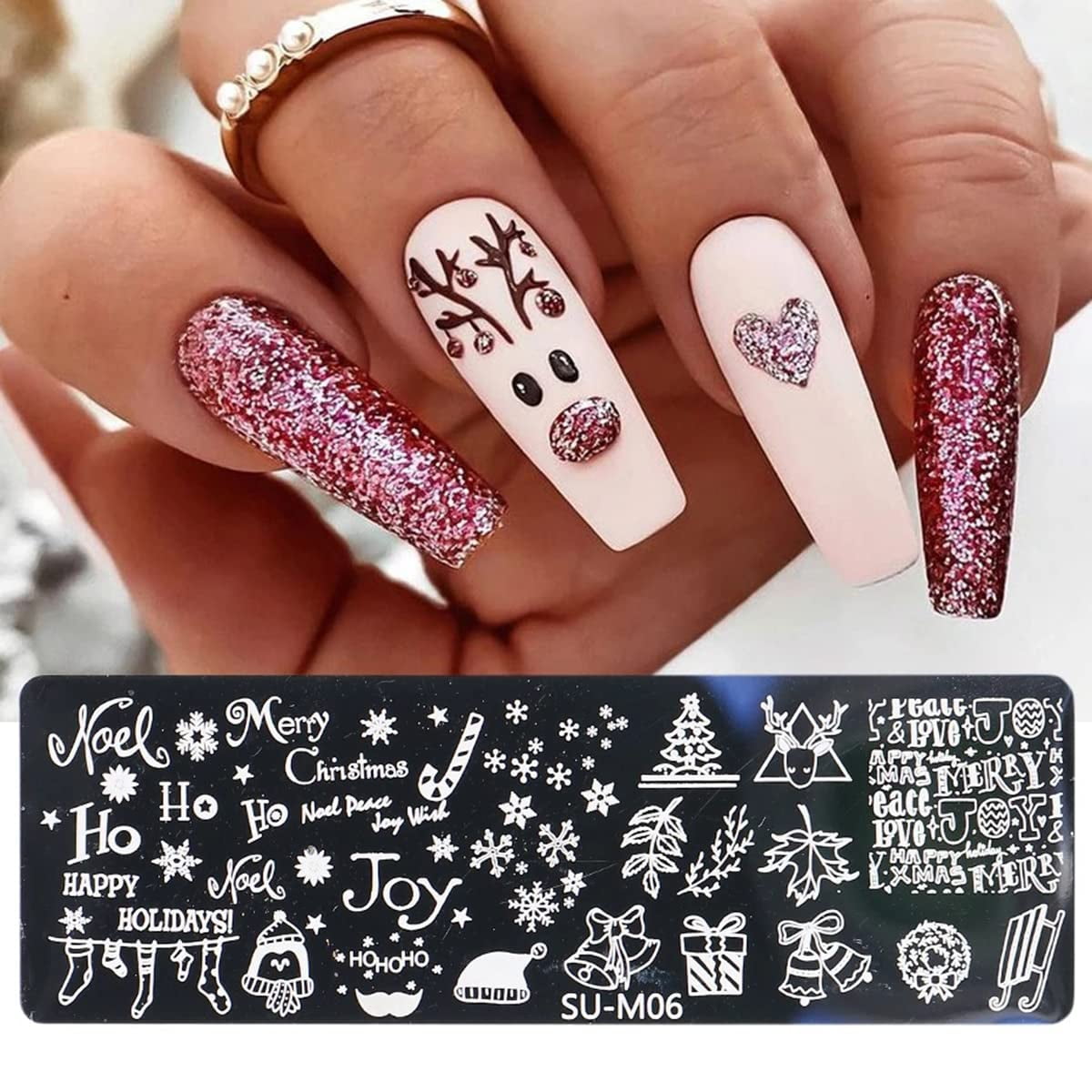 Christmas Nail Stamp Nail Art Stamping Kit, 6PCS Nail Stamping Plate Snowflake Santa Claus Elk Christmas Tree Nail Stamper Templates Plates Nail Stencils Tools for Christmas Manicure Nail Designs | Walmart Canada Christmas Nail Stamp Nail Art Stamping Kit, 6PCS Nail Stamping Plate Snowflake Santa Claus Elk Christmas Tree Nail Stamper Templates Plates Nail Stencils Tools for Christmas Manicure Nail Designs | Walmart Canada