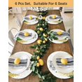 thumbnail image 4 of 15 Inch Round Placemats Set of 6, Christmas Tree Non Slip Heat Insulation PP Table Mats, Xmas Snowflake Winter Green Pine Tree Vintage Washable Place Mats for Kitchen Dining Party Table Decor, 4 of 7