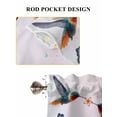 thumbnail image 6 of Pink Flower Living Room Curtains 2 Panel, Spring Floral Elegant Butterflies Birds Farmhouse Cafe Window Treatment, Farmhouse Bedroom Bathroom Kitchen Curtains Drapes 104"x45", 6 of 6
