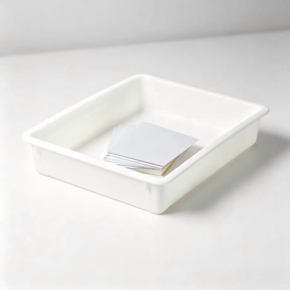 Teacher Supplies White Paper Tray, Desktop File Paper Organizer for Home & Classroom Use