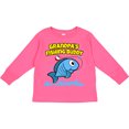 thumbnail image 3 of Inktastic Grandpa's Fishing Buddy (blue) Boys or Girls Long Sleeve Toddler T-Shirt, 3 of 5