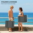 thumbnail image 5 of Outsunny 2 Pieces Outdoor Lounge Chairs, 5-Level Reclining Outdoor Chaise Lounge, Folding Tanning Chair with Cushion for Beach, Poolside, Gray, 5 of 9