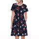 thumbnail image 1 of Fotbe Vintage Rose Vestido Largo de Moda para Mujer, Vestido Tipo Camiseta con Manga Corta y Estilo Casual a Rayas y Bloques de Color, 1 of 6