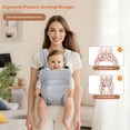 thumbnail image 3 of Baby Carrier Infant Carrier Ergonomic Baby Carrier Backpack,Breathable Front Back Carrying Wrap Seat for Newborn Toddlers up to 33 lbs,Gray, 3 of 10