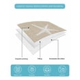 thumbnail image 5 of Quilts Queen Size Bedding Set, Coastal Starfish Lightweight Quilted Comforter, Summer Ocean Waves Ombre Sea Beige Soft Reversible Bedspread Coverlet with Pillow Covers for All Season, 90" x 96", 5 of 7