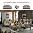 thumbnail image 3 of Bowery Hill Contemporary Faux Leather Reclining Loveseat in Brown, 3 of 9