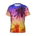 thumbnail image 3 of Rocae Palm Trees at Sunset for Men's Moisture-Wicking Crew Tee - T-Shirt for Sports, Outdoor Activities, and Casual WearSmall, 3 of 9