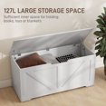 thumbnail image 4 of HOMCOM Storage Chest for Living Room, Storage Bench, 39.4"W, White, 4 of 10