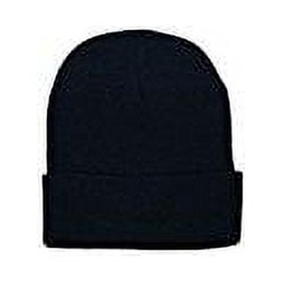 Black Cuffed Knit Beanie