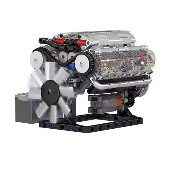 ARCADORA V8 Engine Motor Building Block Model for Adults & Teens STEM Educational Toy ABS Construction Gift Idea